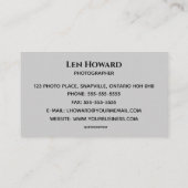 Bearbeitbarer Kamerahograf Visitenkarte (Rückseite)