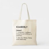 Bearbeitbarer Kimberly-Name Definition, benutzerde Tragetasche (Rückseite)
