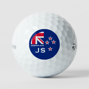 Bearbeitbarer Kiwi Neuseeländer Golfspieler Golfball