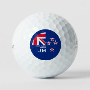 Bearbeitbarer Kiwi Neuseeländer Golfspieler Golfball