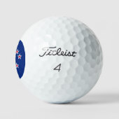 Bearbeitbarer Kiwi Neuseeländer Golfspieler Golfball (Logo)