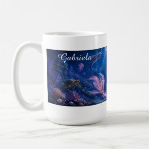 Bearbeitbarer Mareena Magische Meerjungfrau Fantas Kaffeetasse