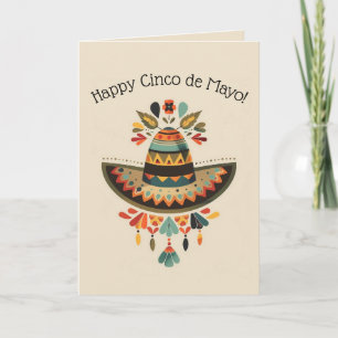 Bearbeitbarer Mexikanischer Hut Cinco de Mayo Karte