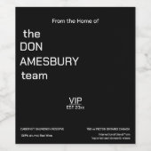 Bearbeitbarer Minimalistischer Firmenname Weinetikett (Einzelnes Label)