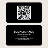 Bearbeitbarer moderner QR-Code | Schwarz Weiß oder (Vorne & Hinten)