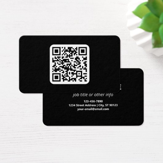 Bearbeitbarer moderner QR-Code | Schwarz Weiß oder (Schreibtisch)