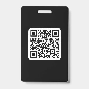 Bearbeitbarer moderner QR-Code Schwarz Weiß oder Ausweis