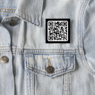 Bearbeitbarer moderner QR-Code   Schwarz Weiß oder Button