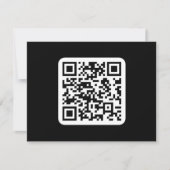 Bearbeitbarer moderner QR-Code | Schwarz Weiß oder Dankeskarte (Vorderseite)