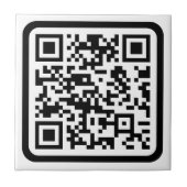 Bearbeitbarer moderner QR-Code | Schwarz Weiß oder Fliese (Vorderseite)