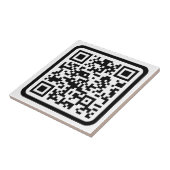 Bearbeitbarer moderner QR-Code | Schwarz Weiß oder Fliese (Seite)