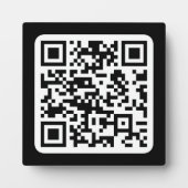 Bearbeitbarer moderner QR-Code | Schwarz Weiß oder Fotoplatte (Vorderseite)