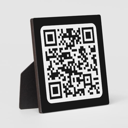 Bearbeitbarer moderner QR-Code | Schwarz Weiß oder Fotoplatte (Vorderseite)