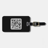 Bearbeitbarer moderner QR-Code | Schwarz Weiß oder Gepäckanhänger (Vorderseite horizontal)