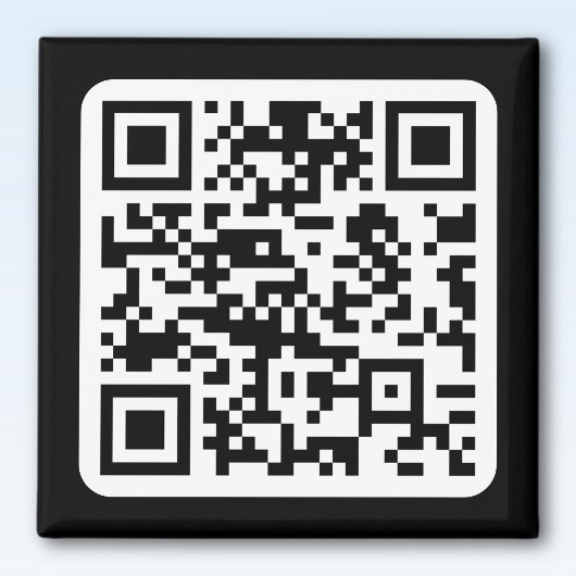 Bearbeitbarer moderner QR-Code | Schwarz Weiß oder Magnet