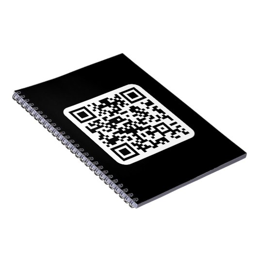 Bearbeitbarer moderner QR-Code | Schwarz Weiß oder Notizblock (Rechte Seite)