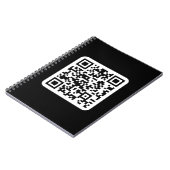 Bearbeitbarer moderner QR-Code | Schwarz Weiß oder Notizblock (Linke Seite)