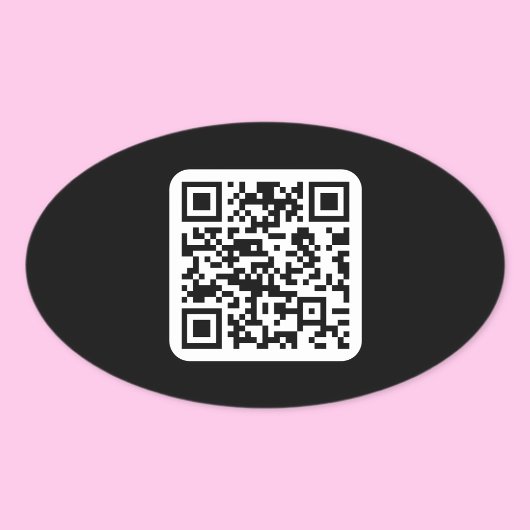 Bearbeitbarer moderner QR-Code | Schwarz Weiß oder Ovaler Aufkleber