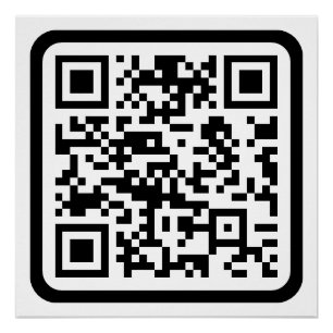 Bearbeitbarer moderner QR-Code Schwarz Weiß oder Poster