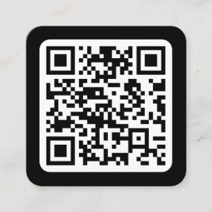Bearbeitbarer moderner QR-Code Schwarz Weiß oder Quadratische Visitenkarte