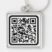 Bearbeitbarer moderner QR-Code | Schwarz Weiß oder Schlüsselanhänger (Vorne)