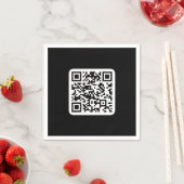 Bearbeitbarer moderner QR-Code | Schwarz Weiß oder Serviette (Beispiel)
