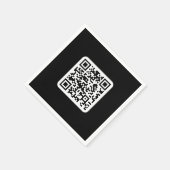 Bearbeitbarer moderner QR-Code | Schwarz Weiß oder Serviette (Ecke)