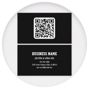 Bearbeitbarer moderner QR-Code   Schwarz Weiß oder Visitenkarte