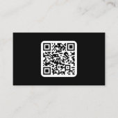Bearbeitbarer moderner QR-Code | Schwarz Weiß oder Visitenkarte (Vorderseite)