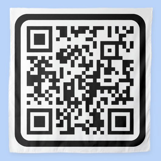 Bearbeitbarer moderner QR-Code | Schwarz Weiß oder Wandteppich