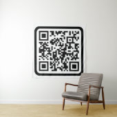 Bearbeitbarer moderner QR-Code | Schwarz Weiß oder Wandteppich (Beispiel)