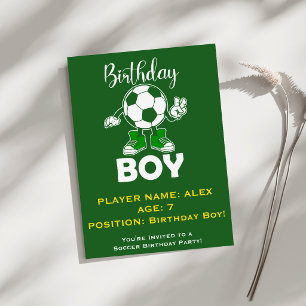 Bearbeitbarer Name Alter Jungen Fußball Geburtstag Einladung