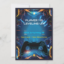 Bearbeitbarer Name Alter Kinder Gamer Party-Einlad
