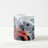 Bearbeitbarer Name Big Rig 18 Wheeler Truck Driver Kaffeetasse (Mittel)