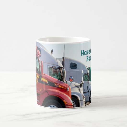 Bearbeitbarer Name Big Rig 18 Wheeler Truck Driver Kaffeetasse (Mittel)