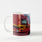Bearbeitbarer Name Big Rig 18 Wheeler Truck Driver Kaffeetasse (Links)