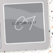 Bearbeitbarer Name oder Gruß | Schwarz & Dunkelgra Aufkleber