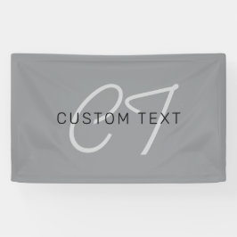 Bearbeitbarer Name oder Gruß | Schwarz & Dunkelgra Banner