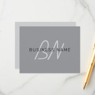 Bearbeitbarer Name oder Gruß   Schwarz & Dunkelgra Begleitkarte