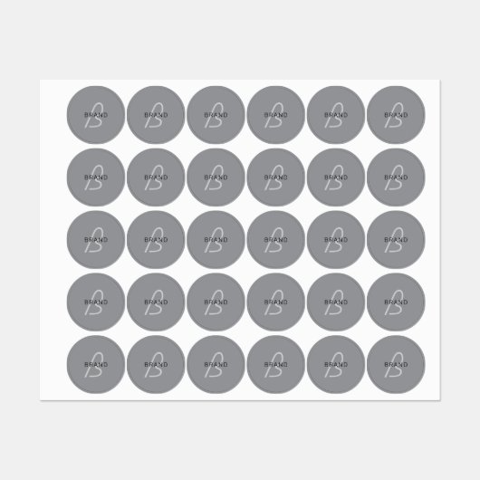 Bearbeitbarer Name oder Gruß | Schwarz & Dunkelgra Etiketten (Blatt)