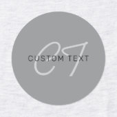 Bearbeitbarer Name oder Gruß | Schwarz & Dunkelgra Etiketten (Design 2)