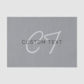 Bearbeitbarer Name oder Gruß | Schwarz & Dunkelgra Seidenpapier (Vorderseite)