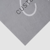 Bearbeitbarer Name oder Gruß | Schwarz & Dunkelgra Seidenpapier (Ausschnitt)