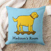 Bearbeitbarer Name und Vintager Spielzeughund Kissen (Decke)