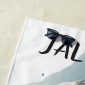 Bearbeitbarer Pelikan Strandtuch (Beispiel)