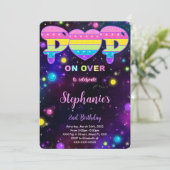 Bearbeitbarer Pop es Geburtstagsfeier Einladung (Stehend Vorderseite)