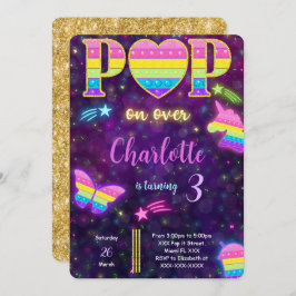 Bearbeitbarer Pop es Geburtstagsfeier Einladung