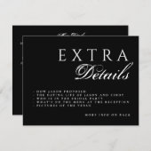 Bearbeitbarer QR-Code Doppelseitige Details Hochze Begleitkarte (Vorne/Hinten)