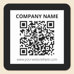 Bearbeitbarer QR-Code & einfaches anpassbares Desi Quadratischer Aufkleber