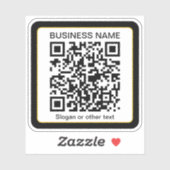 Bearbeitbarer QR-Code für Scanner + Ihr Firmenname Aufkleber (Blatt)